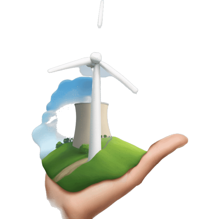 hand paintd wind power plant emoji