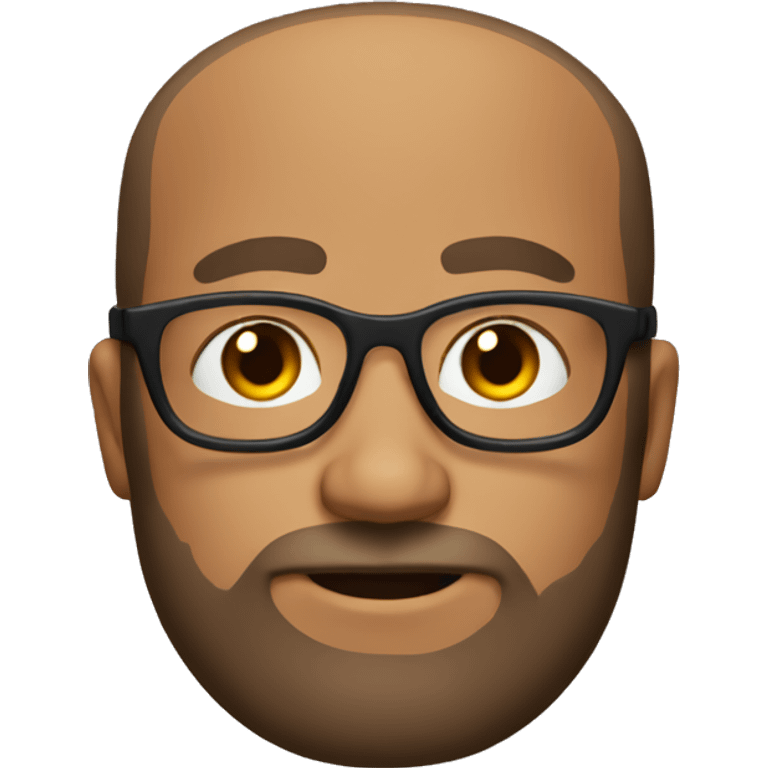 A guy with beard specs thick eyebrows emoji