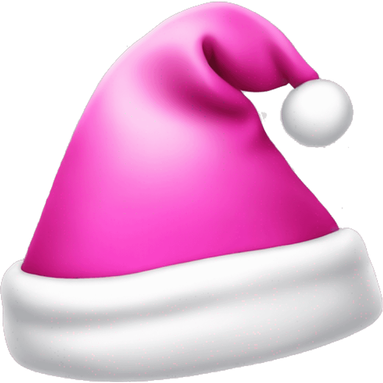  xmas pink santa hat emoji