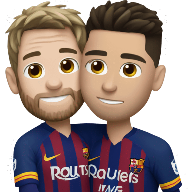 messi and ronaldo hugging  emoji