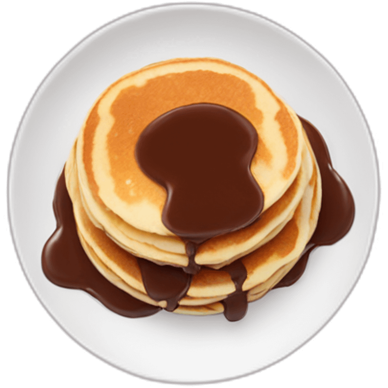 Mini pancakes with chocolete souce emoji