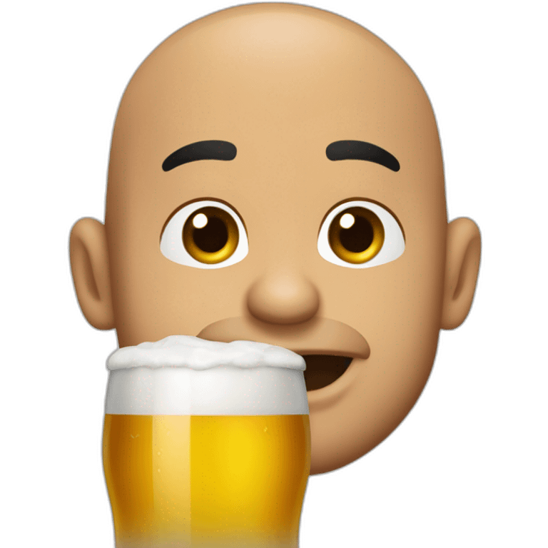 Ricardo Anaya Cortes semi bald drinking a beer emoji