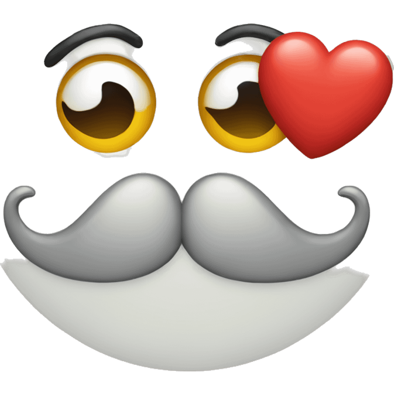 heart with mustache emoji