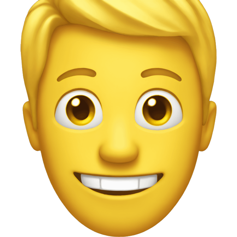 a yellow-faced emoji with a big smile emoji