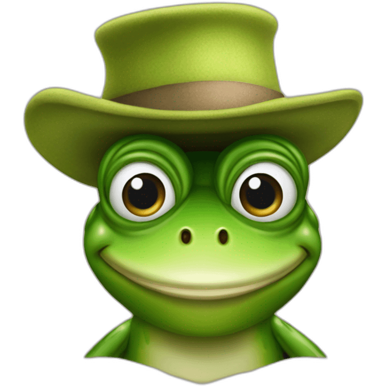 frog com chapéu Fred Kroger emoji