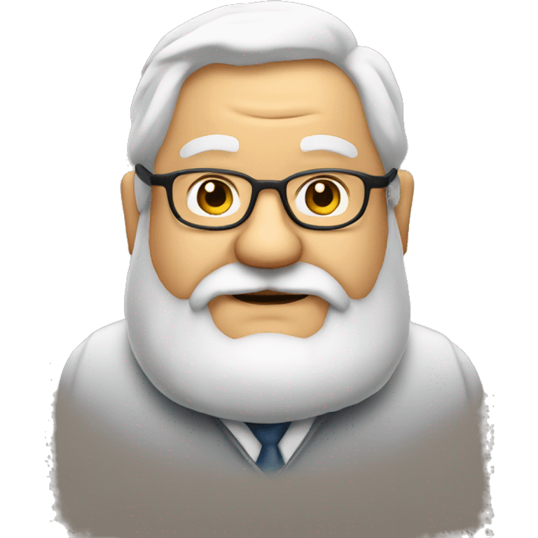 old fat man with beard and glasses emoji