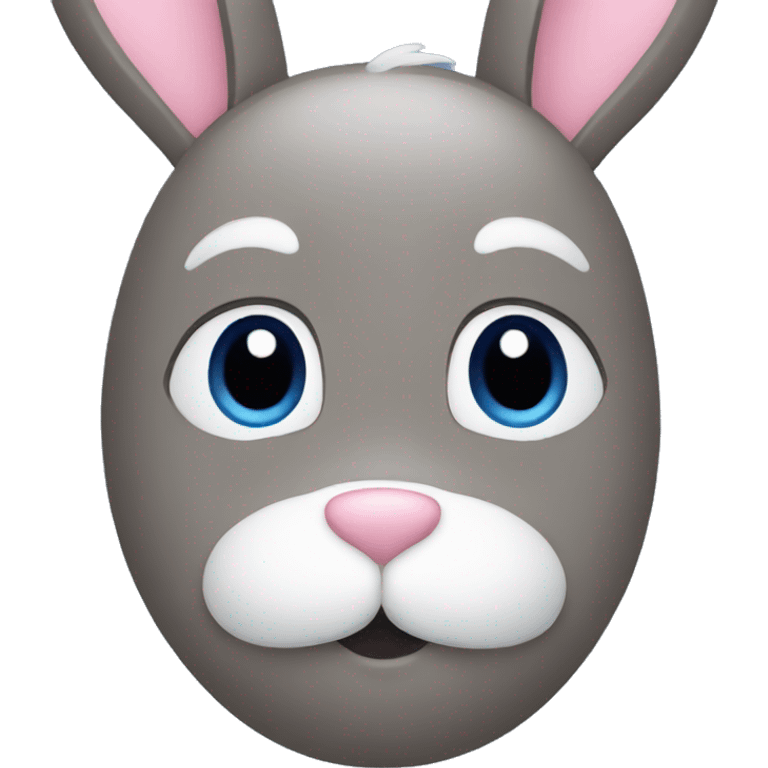 Navy blue Bunny Face emoji