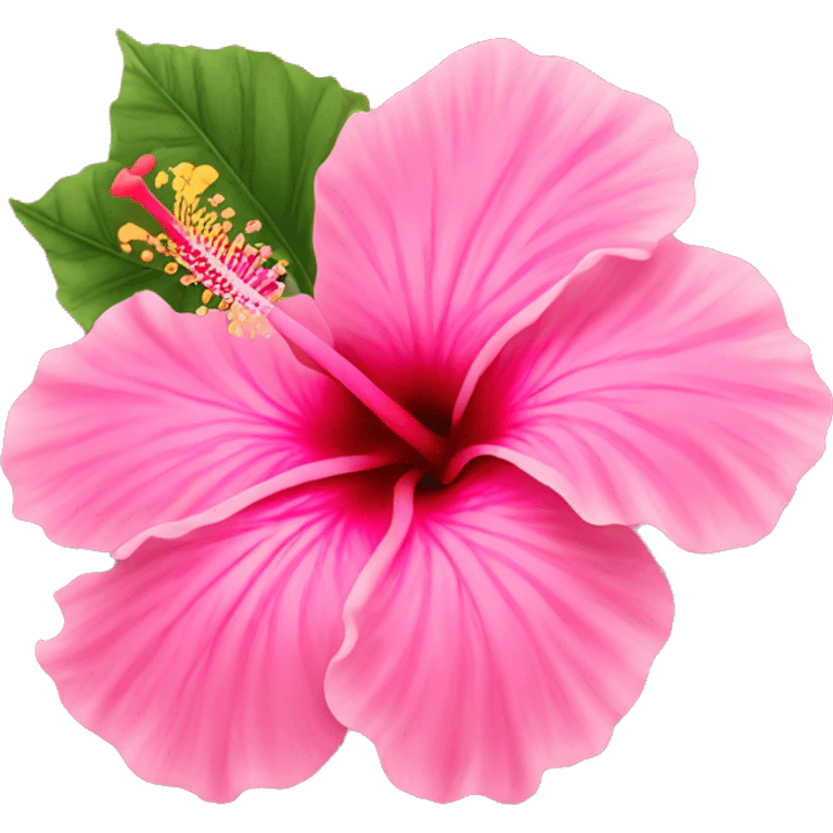 Pink hibiscus  emoji