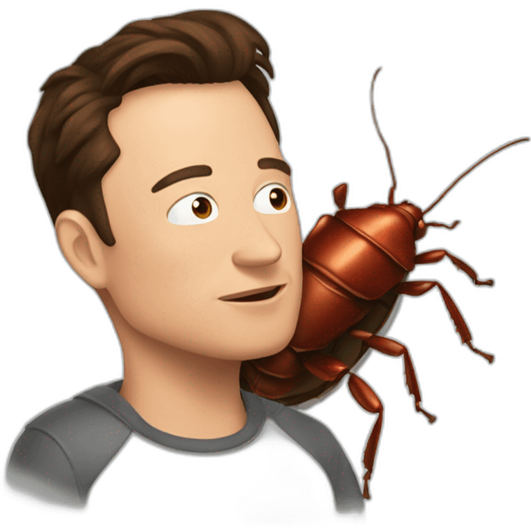 Elon musk as bedbug emoji