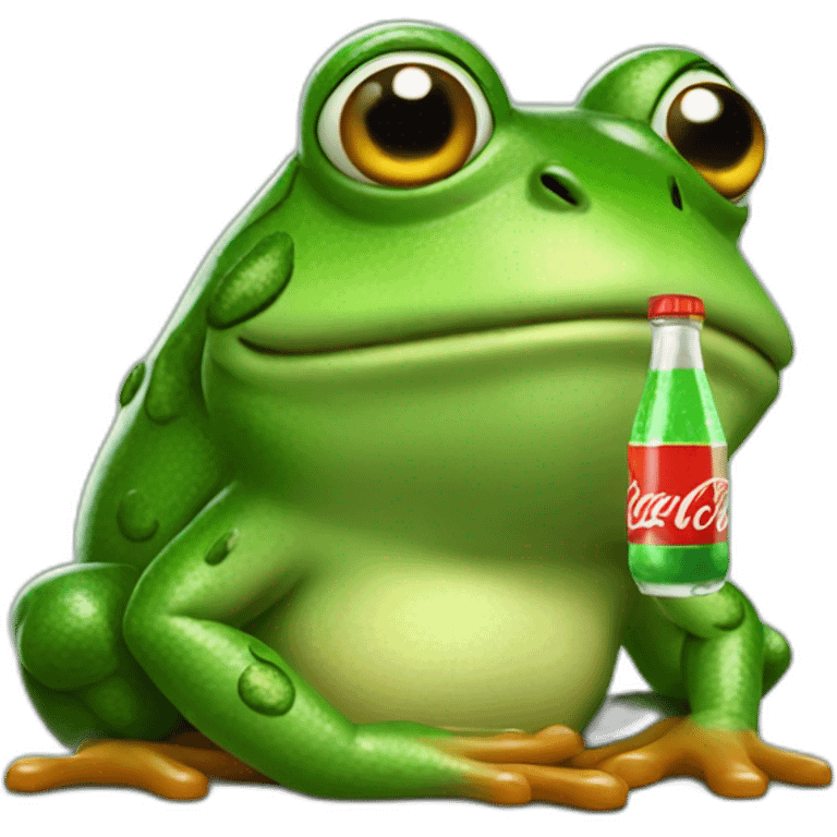 mr frog drinking coke emoji