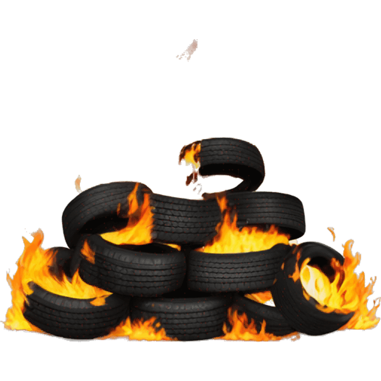 pile of tires on fire emoji