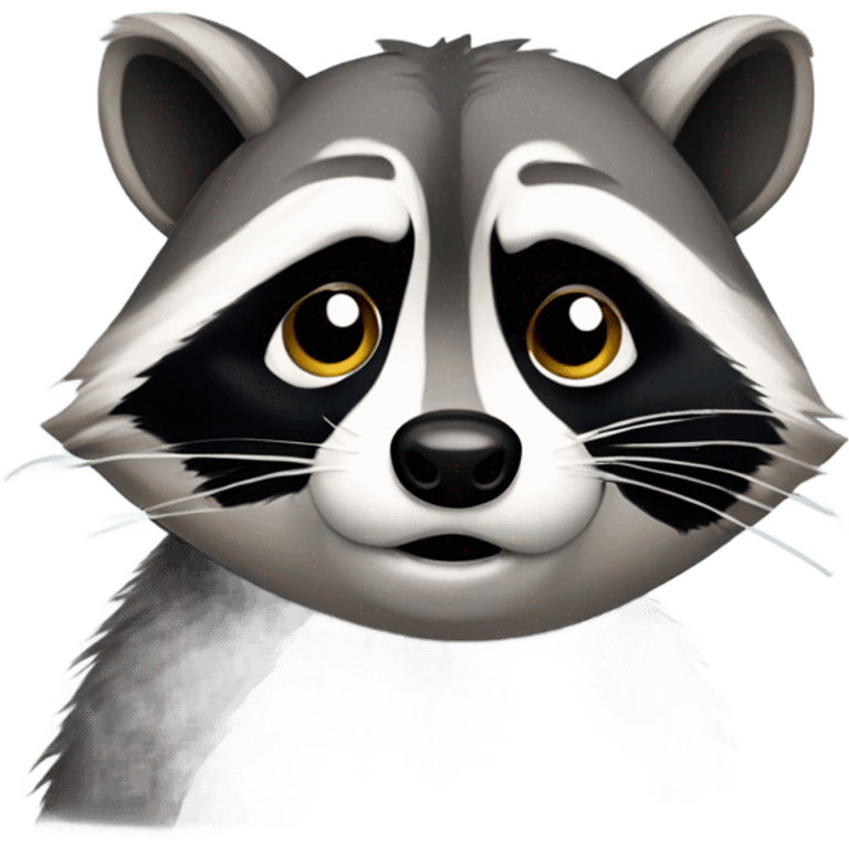 raccoon is sad and is crying emoji