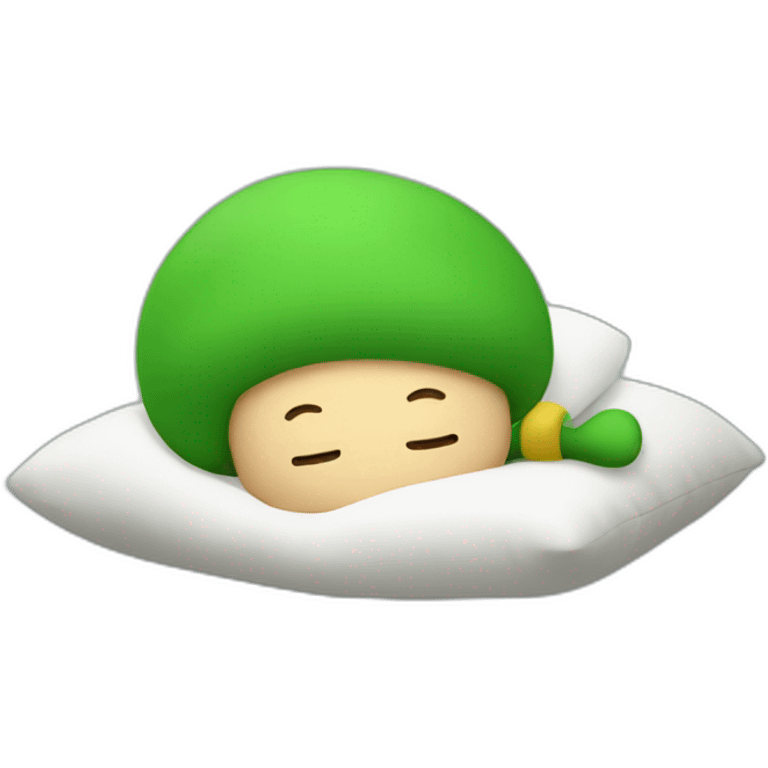 Luigi sleeping emoji