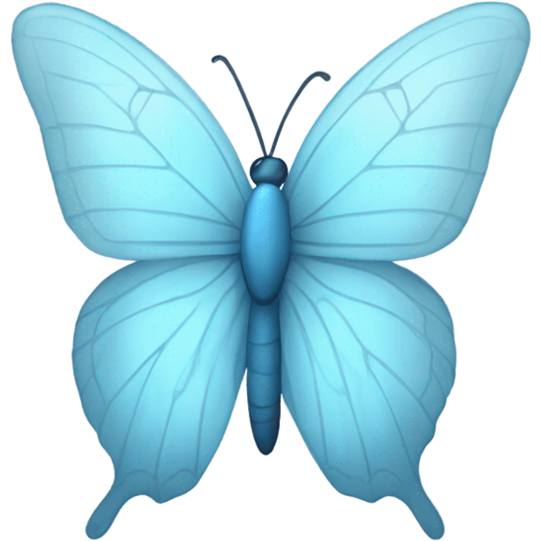 Light blue transparent butterfly  emoji