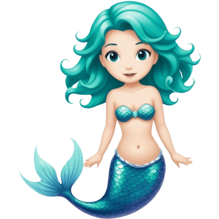 Mermaid in a sea emoji