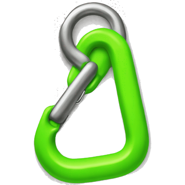 neon green climbing carabiner  emoji