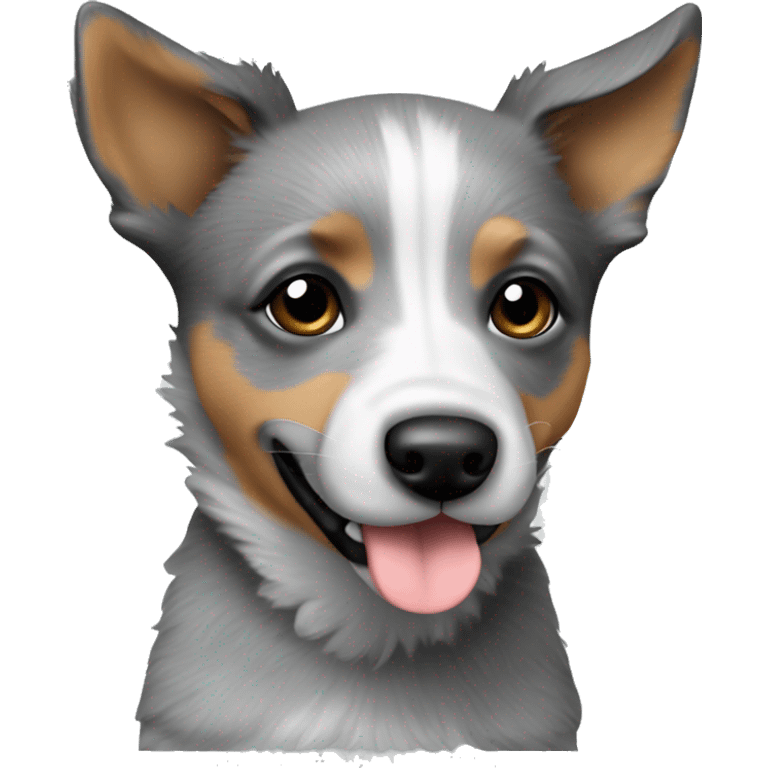 Grey and tan  heeler puppy emoji