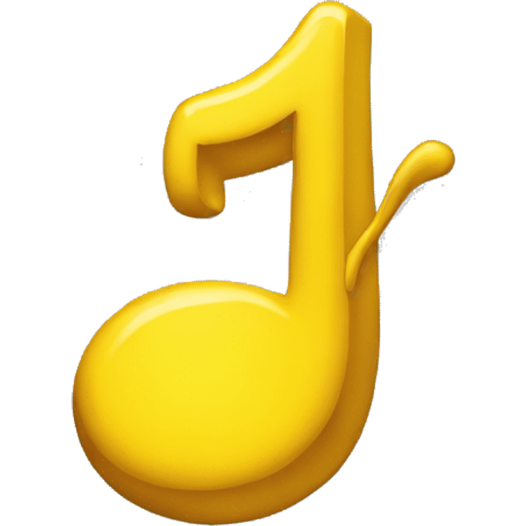 a yellow quavers musical note emoji