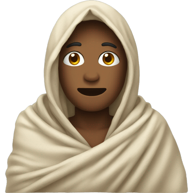 person wrapped in a blanket  emoji