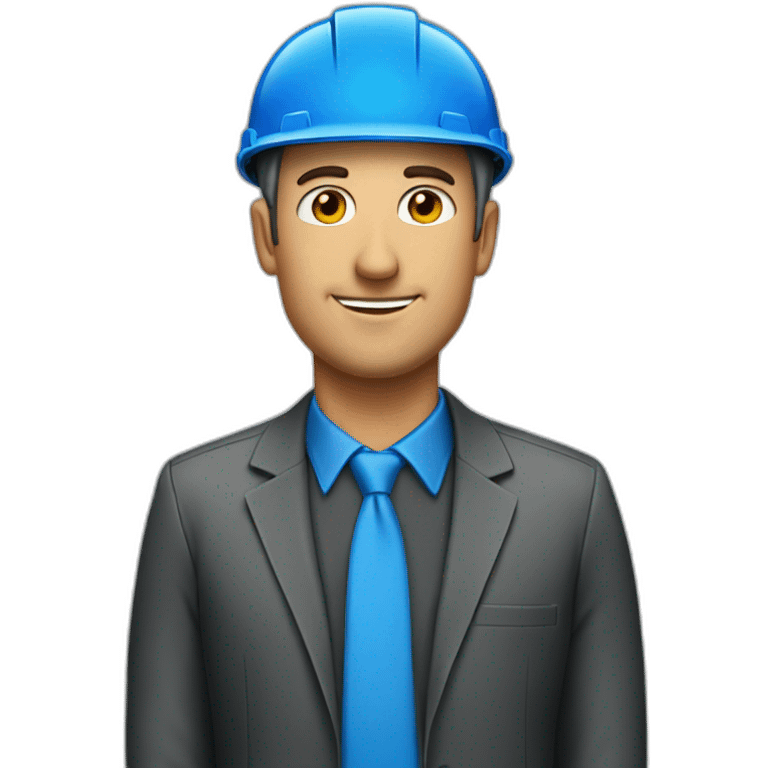 officeman with blue helmet emoji