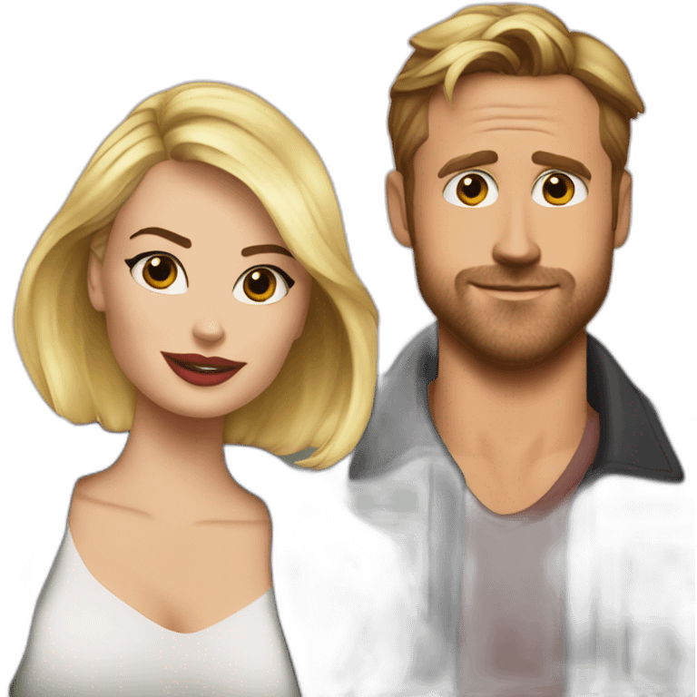 margot robbie and ryan gosling emoji