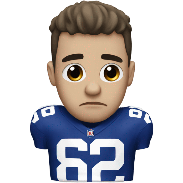 Sad white New York Giants fan emoji