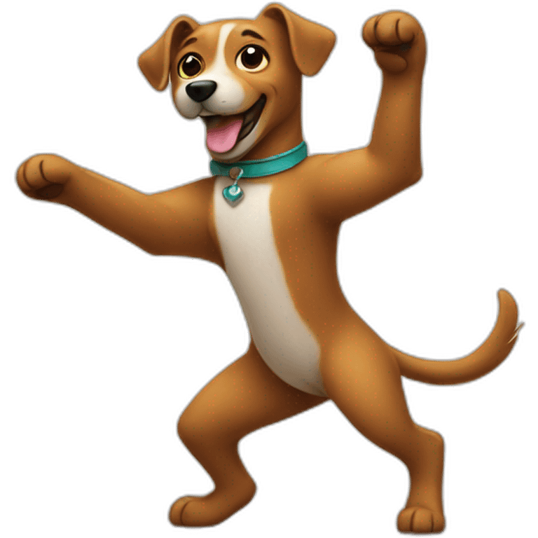 Dancing dog emoji