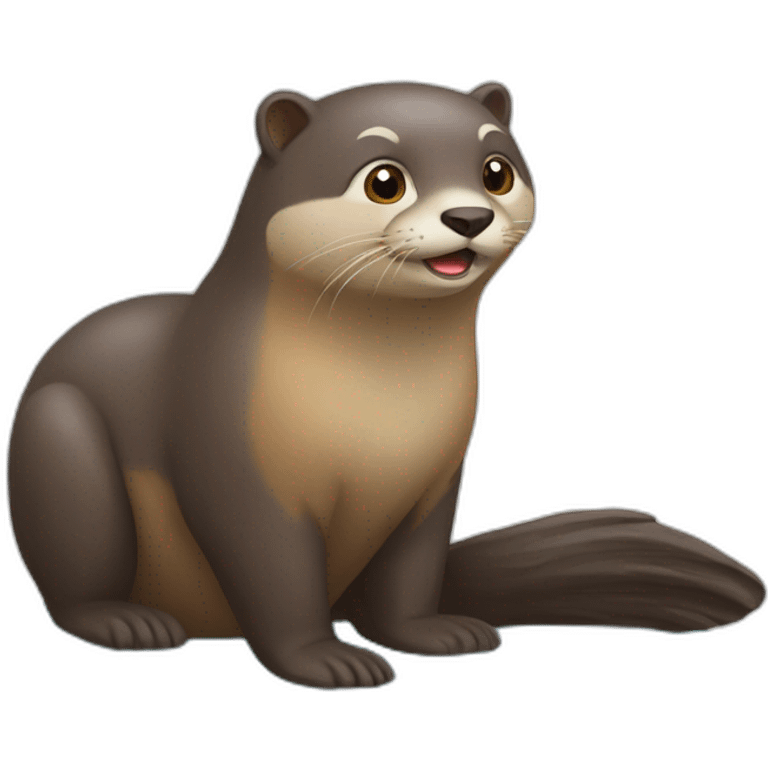 Chat sur une loutre emoji