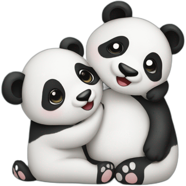 Panda kissing  emoji