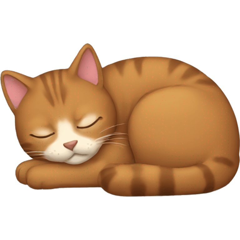 brown sleeping cat emoji