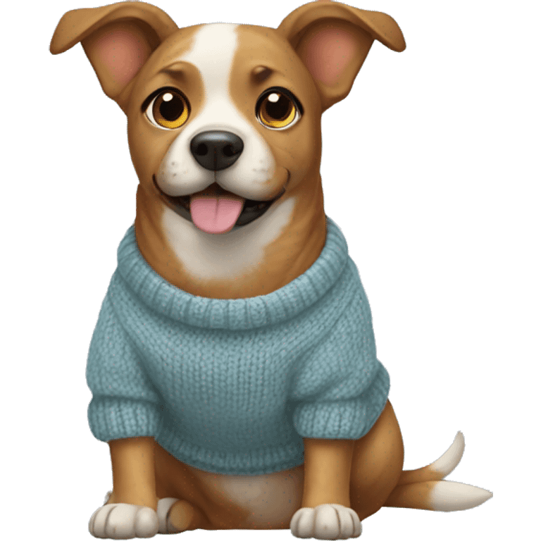 Dog wearing a sweater emoji