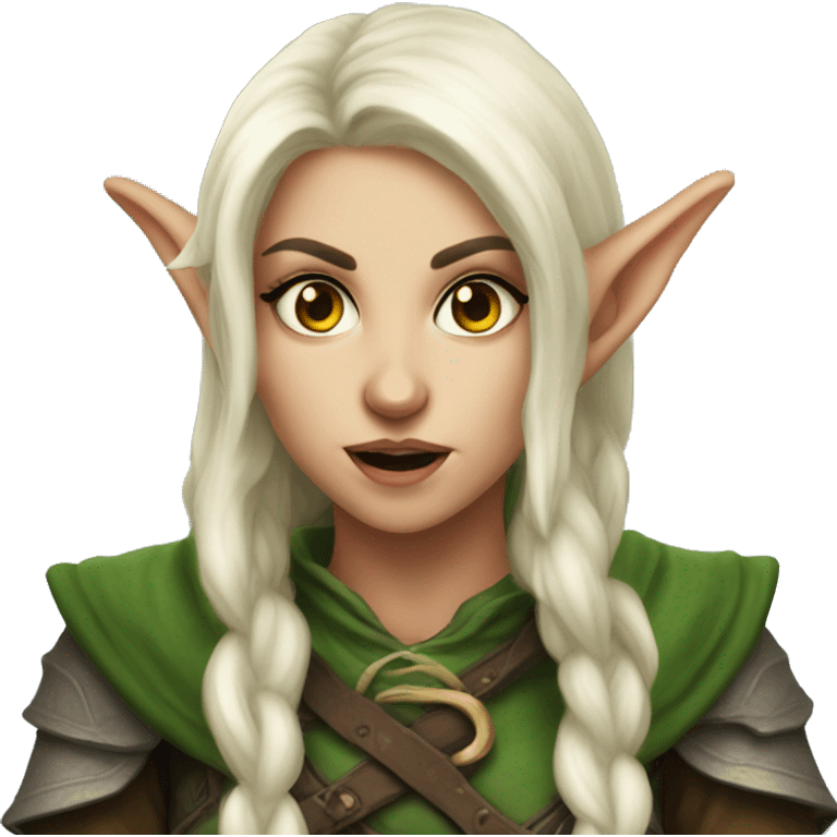 rogue female elf fantasy emoji