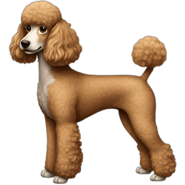 Dog Standart Poodle full body emoji