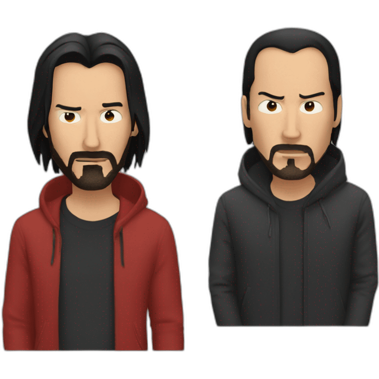 sick and red keanu emoji