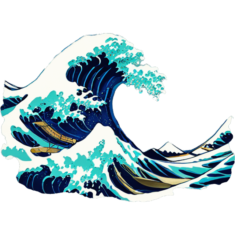 Kanagawa wave emoji