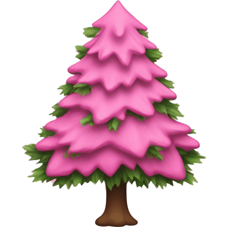 Pink cristmass tree  emoji