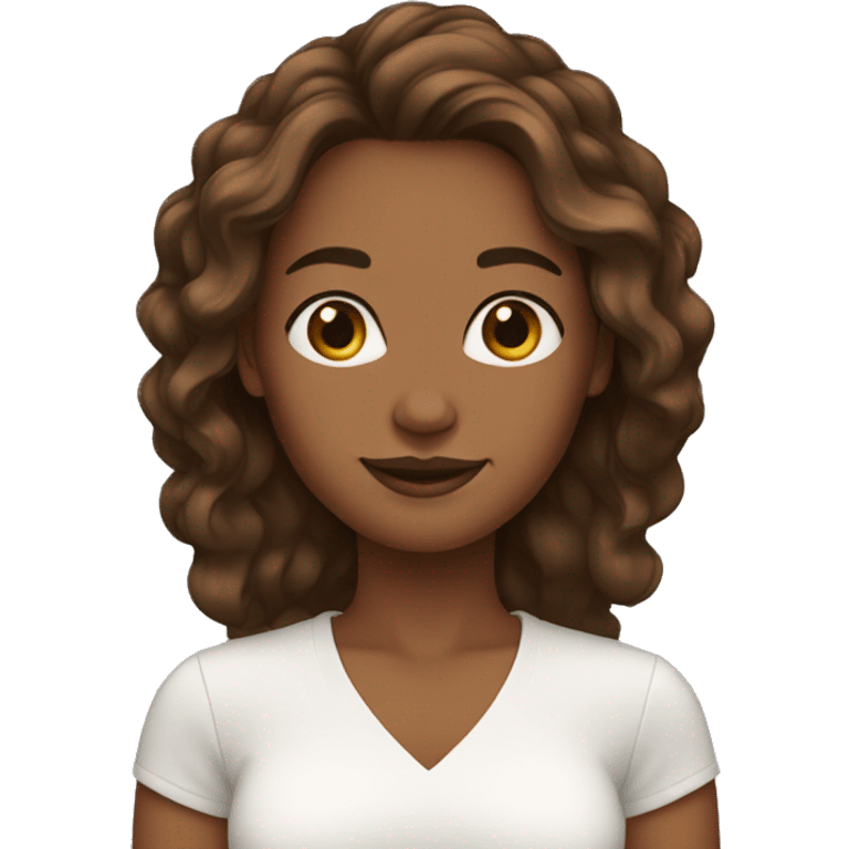 40 year old brown skin brown hair woman  emoji