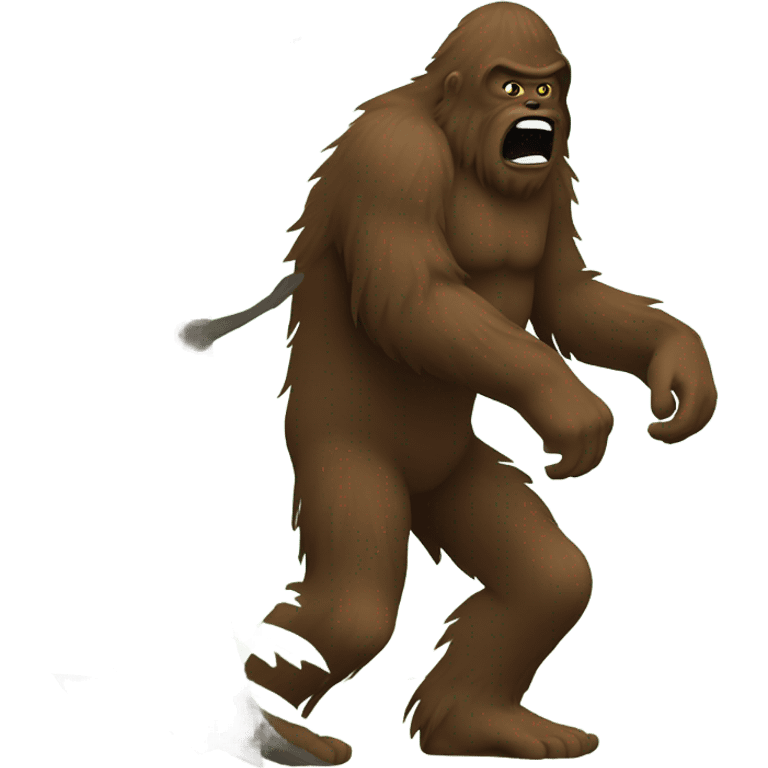 Bigfoot playing hide and go seek emoji