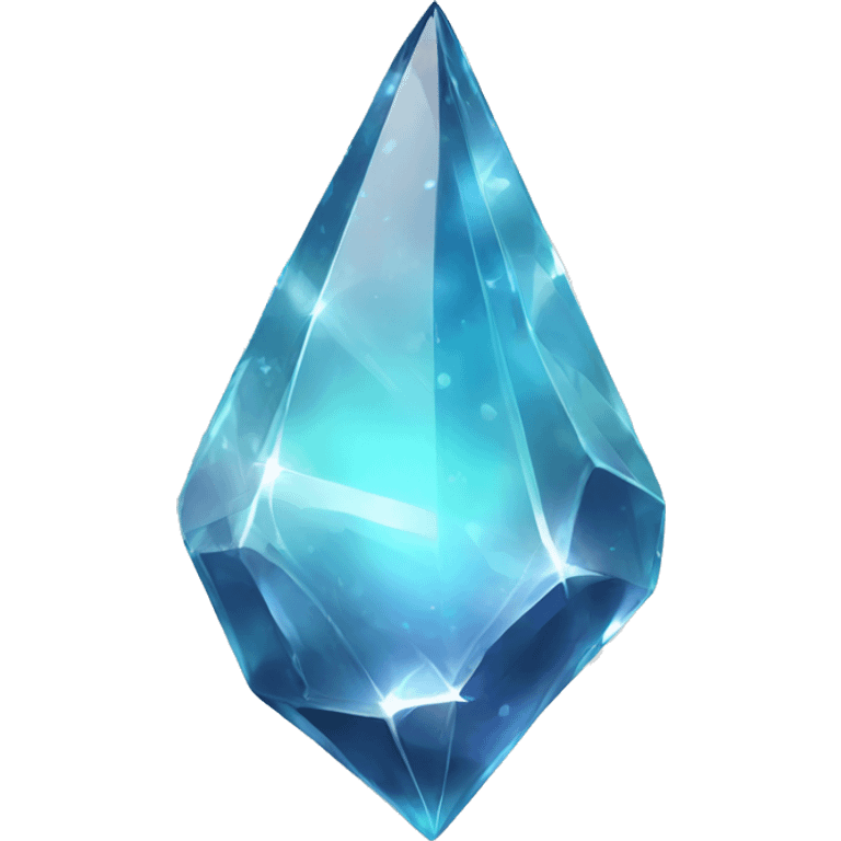 Shiny sparkly glass crystal shard transparent background emoji