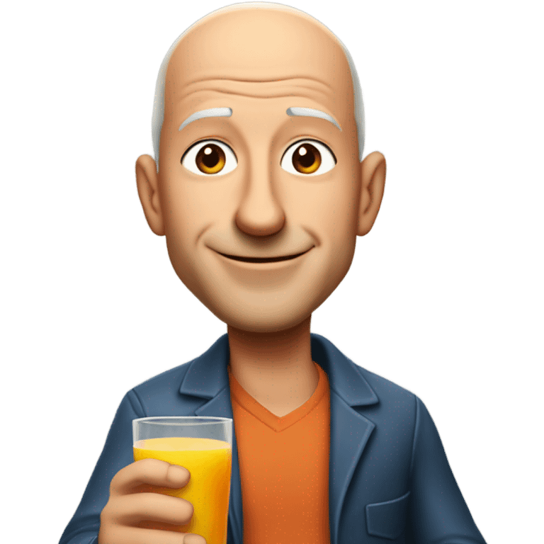 Jeff bezos drink juice emoji