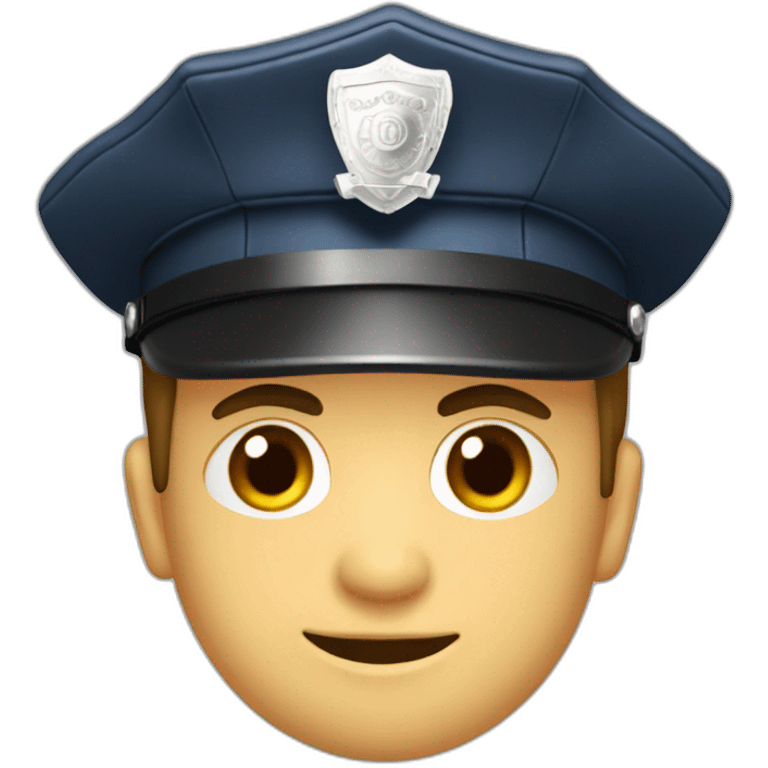 Policia antidisturbios con casco rojo emoji