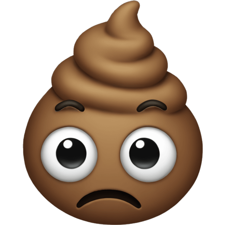 poop head with google eyes emoji