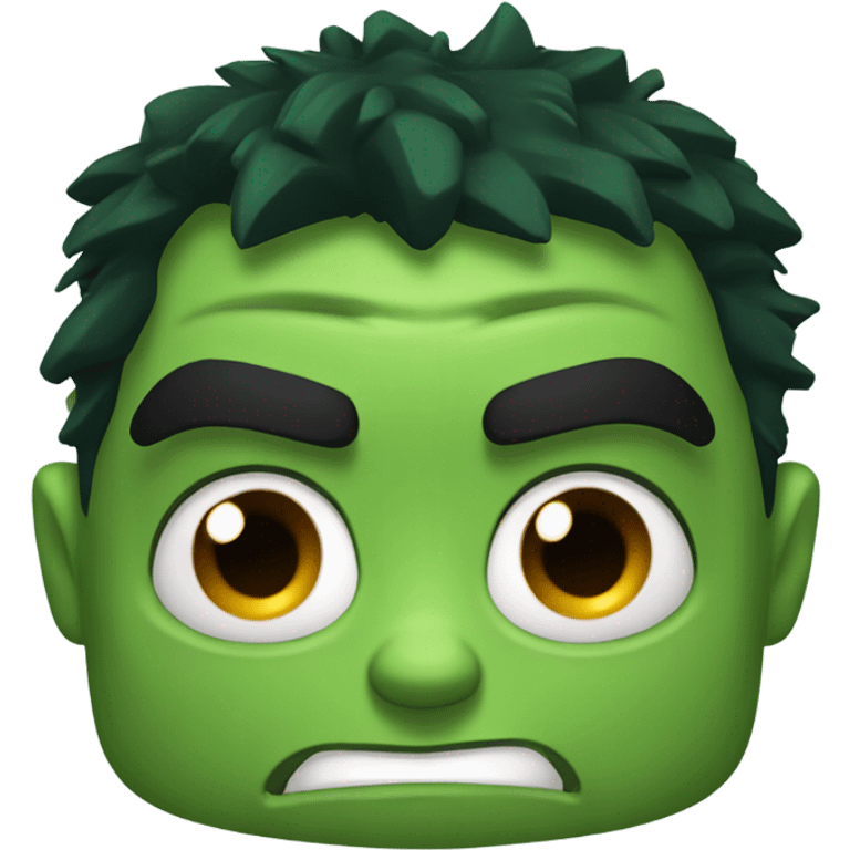 Hulk head hair emoji