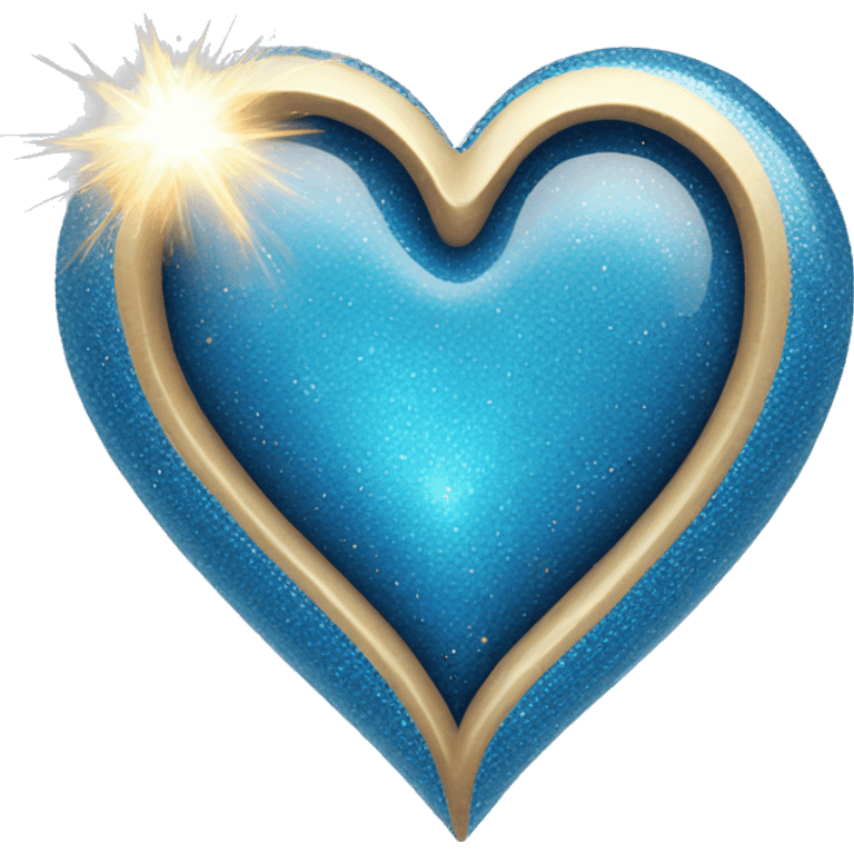 Blue heart with sparkles emoji