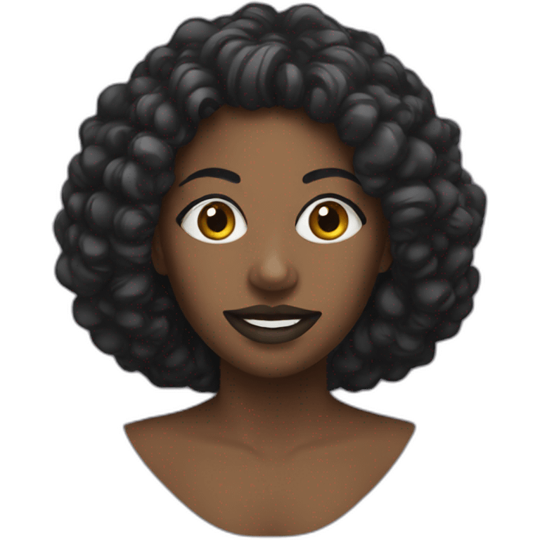 black woman mask emoji