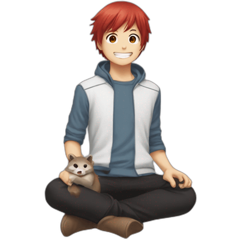 Dabi todoroki avec une loutre emoji