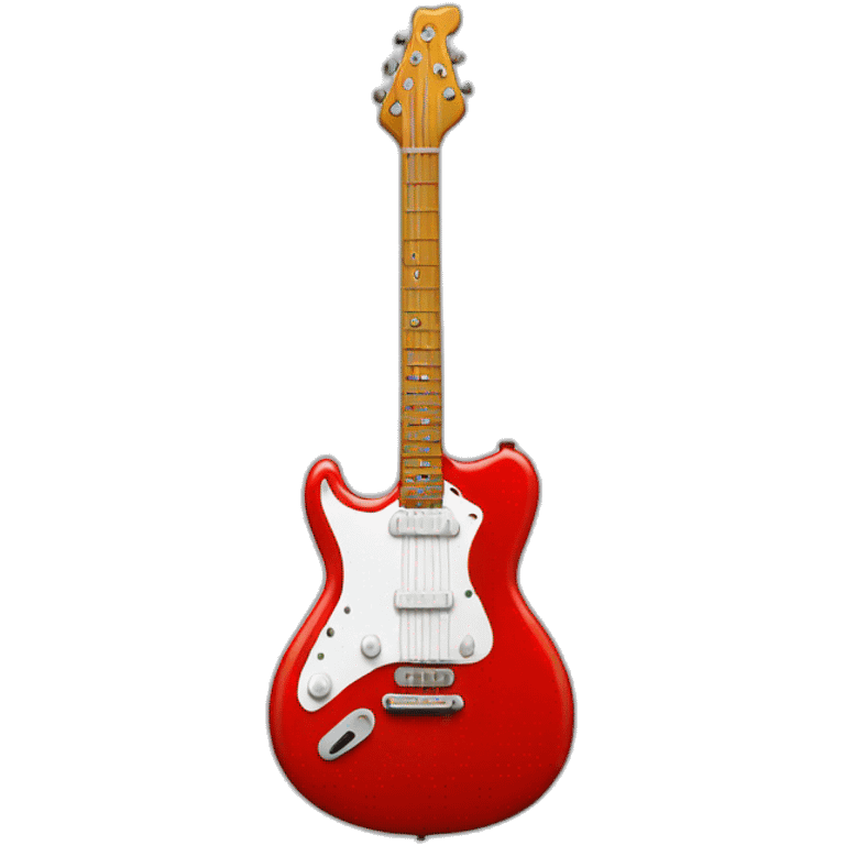 electric red with white guitar emoji