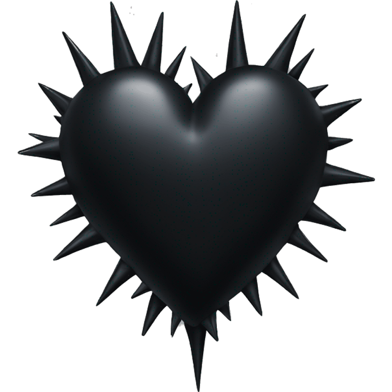 Black heart with spikes emoji