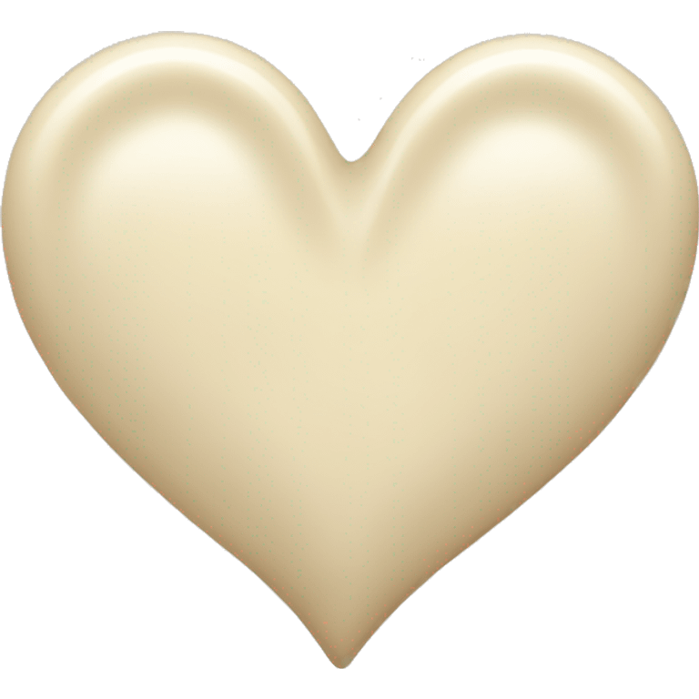 Cream coloured heart emoji