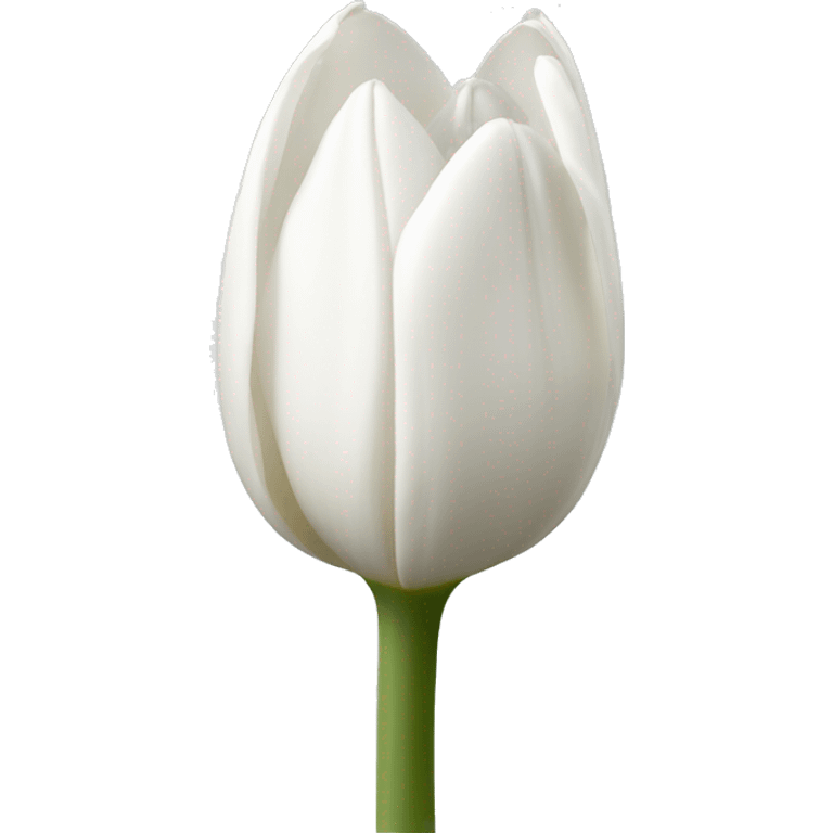 One white tulip flower emoji